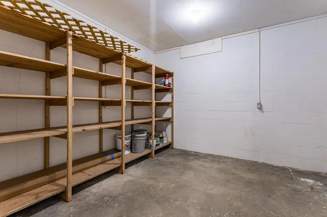 a view of a lake with a mountain in the background