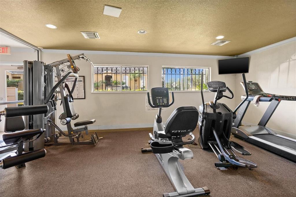 1818 Parakeet Way, Unit 1001 Sarasota, FL 34232 - Photo 18 of 21 a view of a room with gym equipment