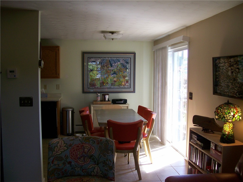 6 Ram Island Road Charlestown, RI 02813 - Photo 6 of 19 Dining area with seating for 6 and easy access to deck thru sliding doors.