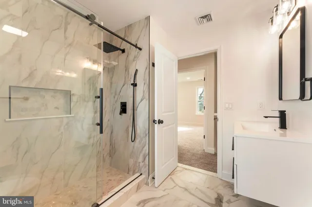 an empty room with a window