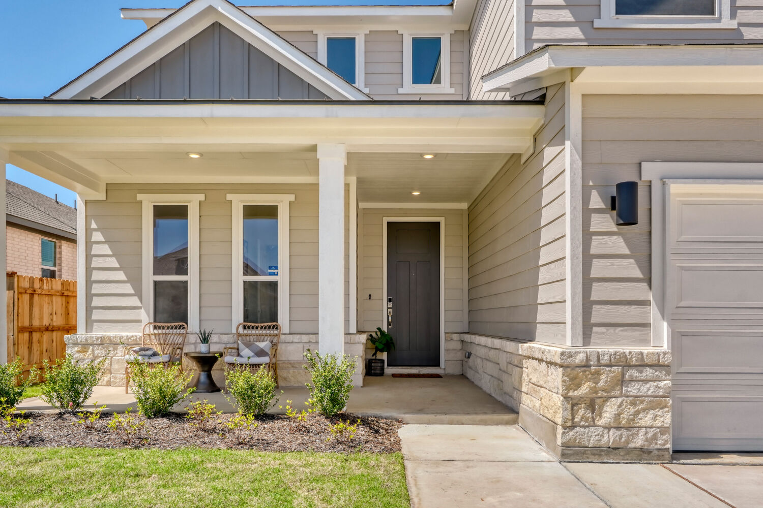 141 Sincere Drive Kyle, TX 78640 - Photo 3 of 23 a front view of a house with garden