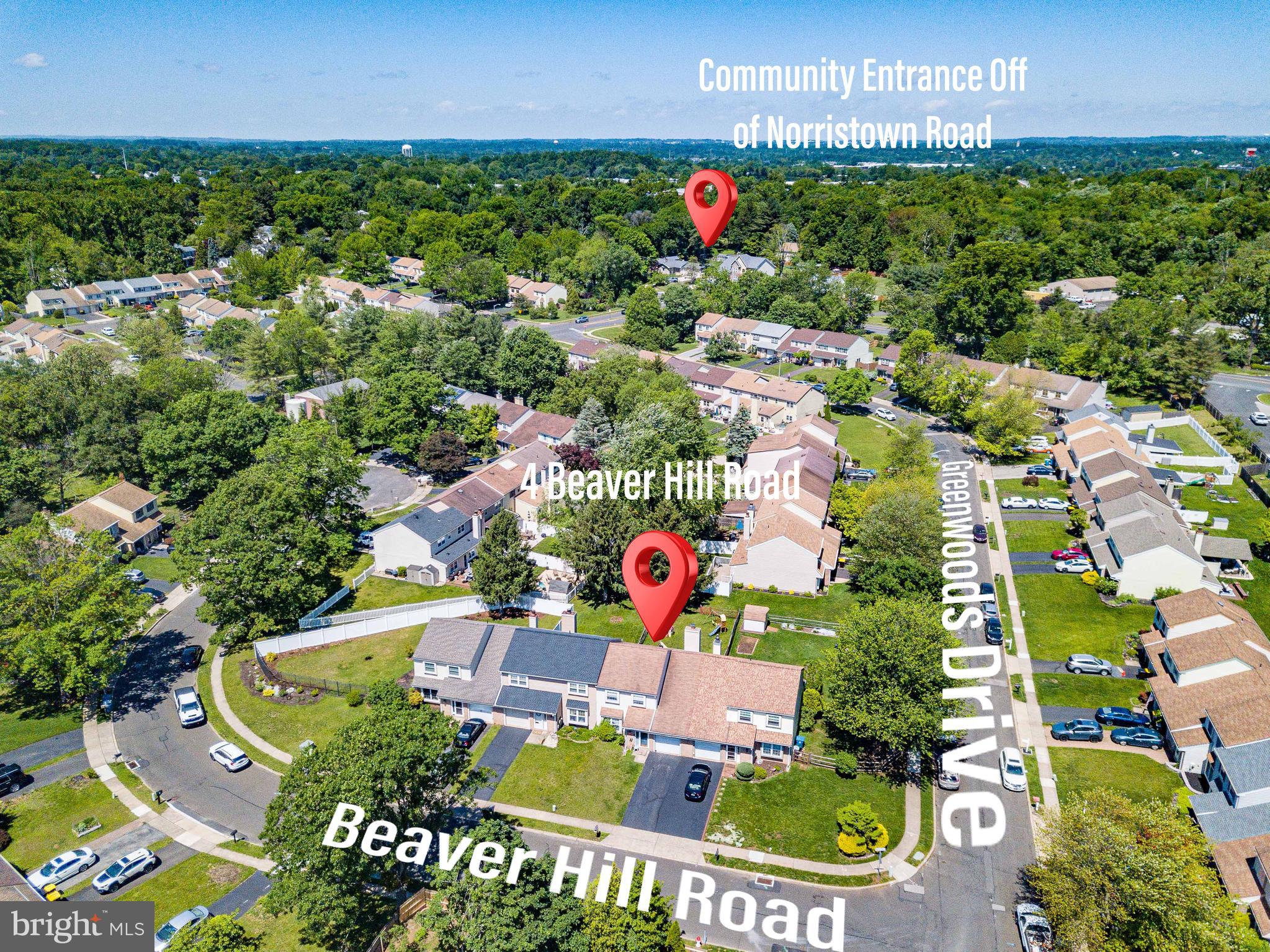 4 Beaver Hill Road Horsham, PA 19044 - Photo 2 of 19 an aerial view of residential houses with outdoor space and street view