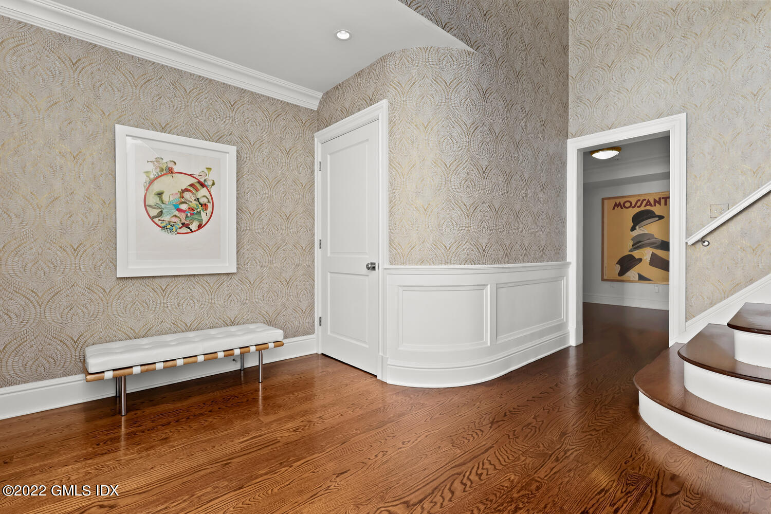 318 Valley Road Cos Cob, CT 06807 - Photo 3 of 33 a view of room with hardwood floor and lounge chair