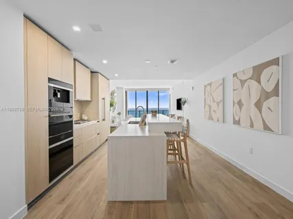 a view of an ocean and beach