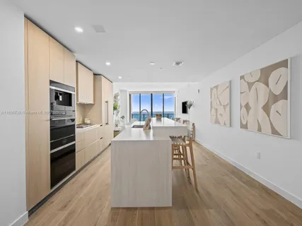 a view of an ocean and beach