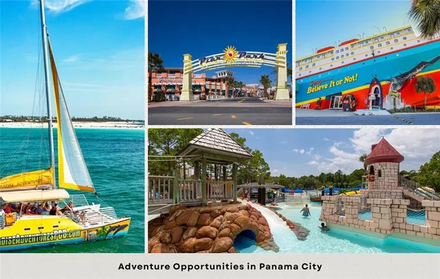 a outdoor space with lots of swings and slides