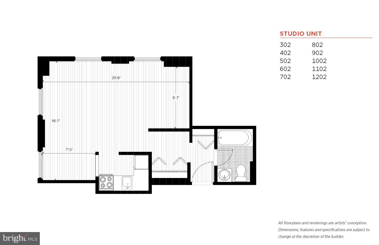 201 South 13th Street, Unit 1006 Philadelphia, PA 19107 - Photo 15 of 23 a picture of floor plan