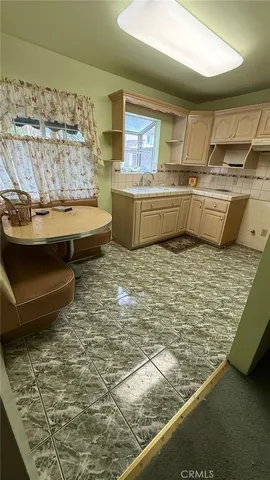 a view of a kitchen counter top space