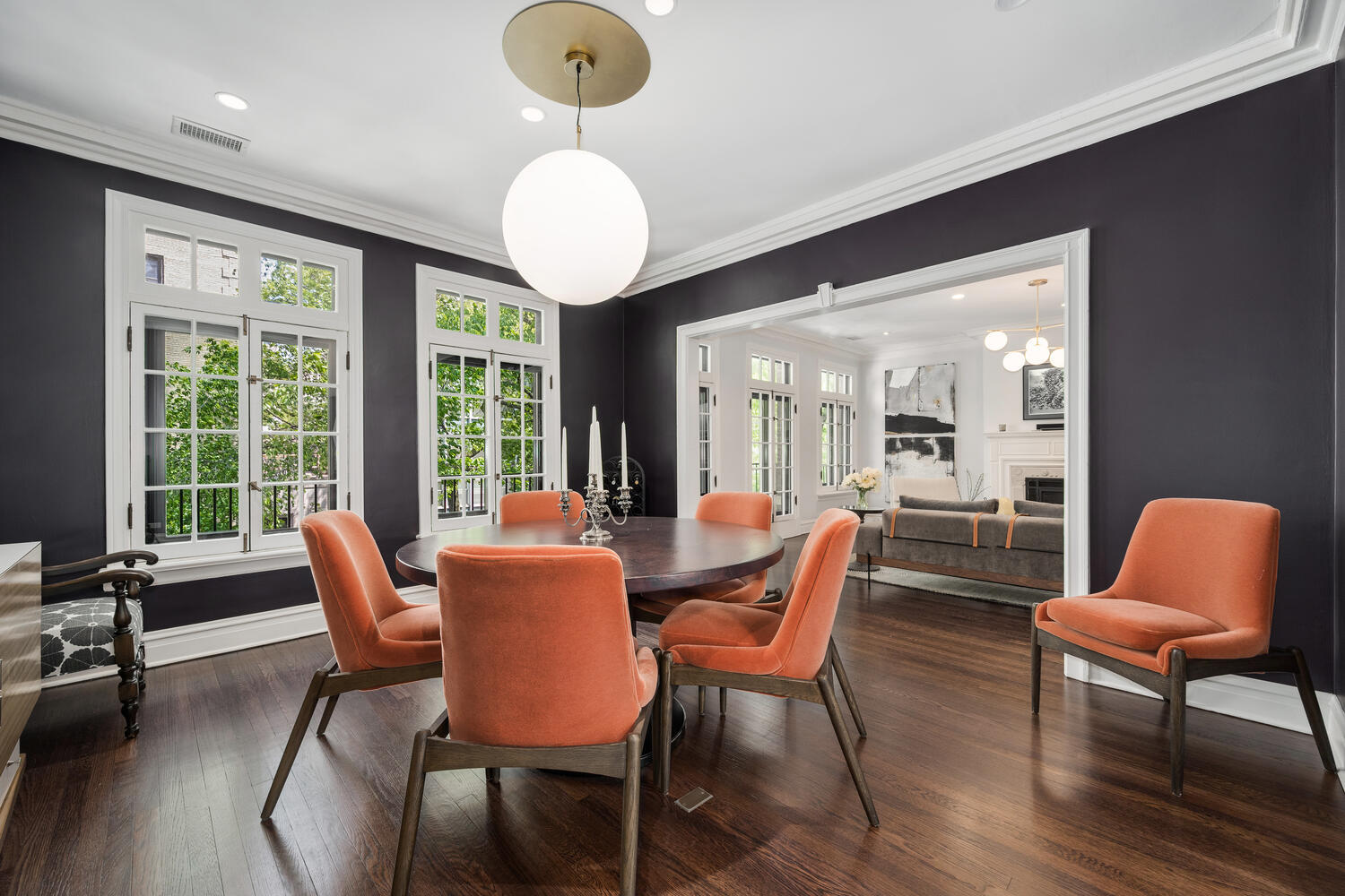 21 East Elm Street, Unit 3D Chicago, IL 60611 - Photo 11 of 27 a dining room with furniture and wooden floor