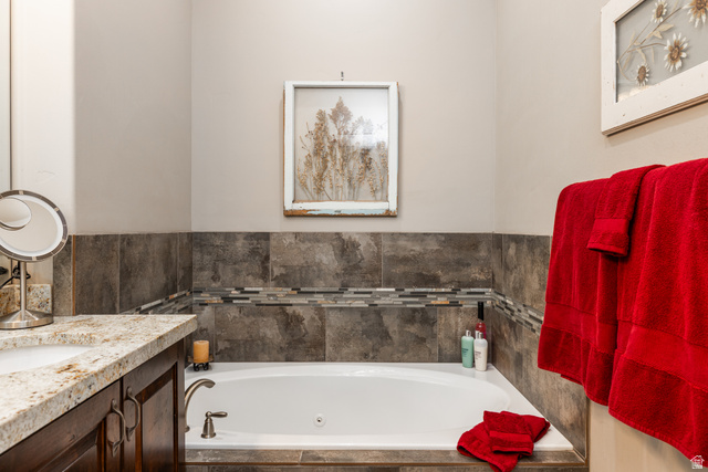 1132 Sunset Dunes Way Draper, UT 84020 - Photo 10 of 35 Soaking tub surround with large format tile and mosaic accent band