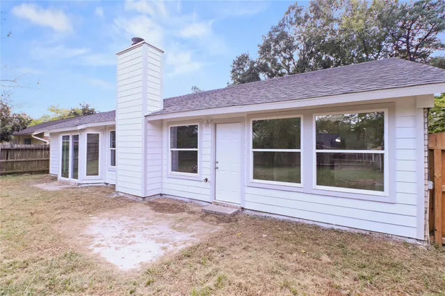 a backyard of a house