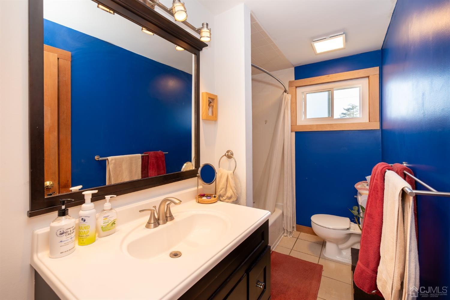 56 Half Acre Road Jamesburg, NJ 08831 - Photo 20 of 31 a bathroom with a sink a toilet and a mirror