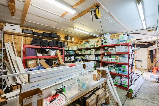 a view of storage and utility room