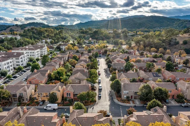 an aerial view of a city