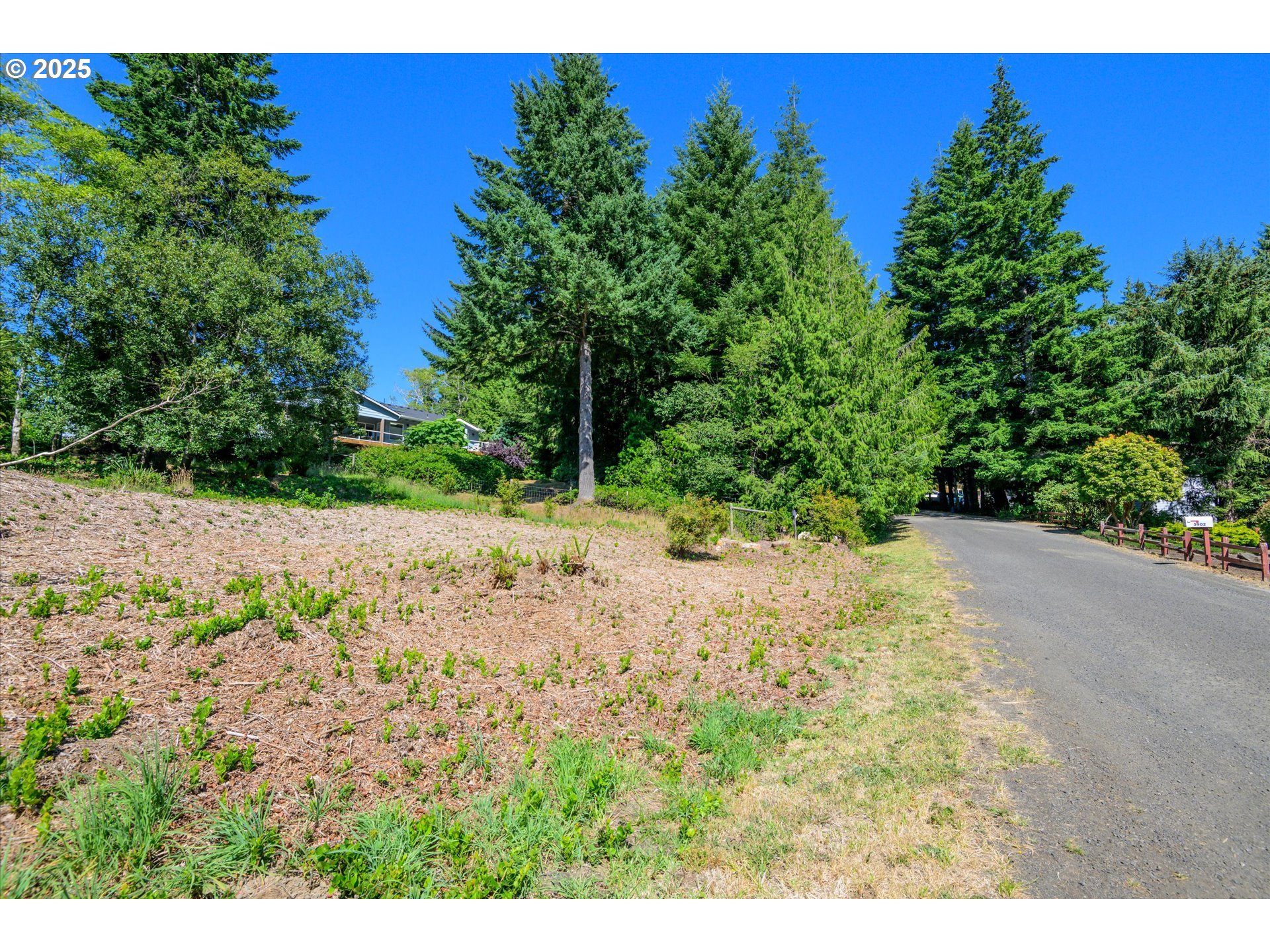 View Loop, Unit 3 Florence, OR 97439 - Photo 8 of 15 a view of a yard with plants and wooden fence