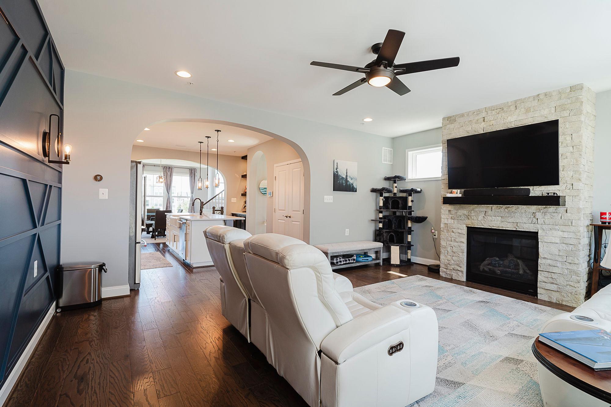834 Lindley Road Frederick, MD 21701 - Photo 38 of 79 Beautiful gas FP w/ stone to ceiling & wood mantle