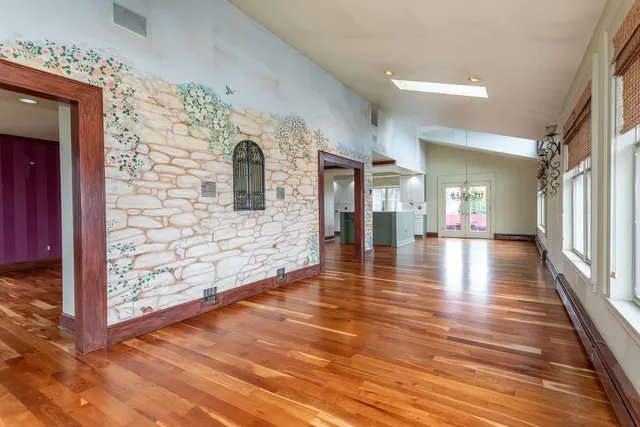 a view of an entryway of a house