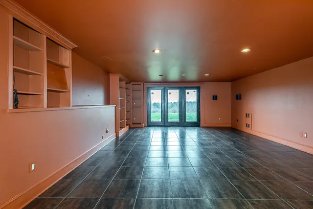 an empty room with a window