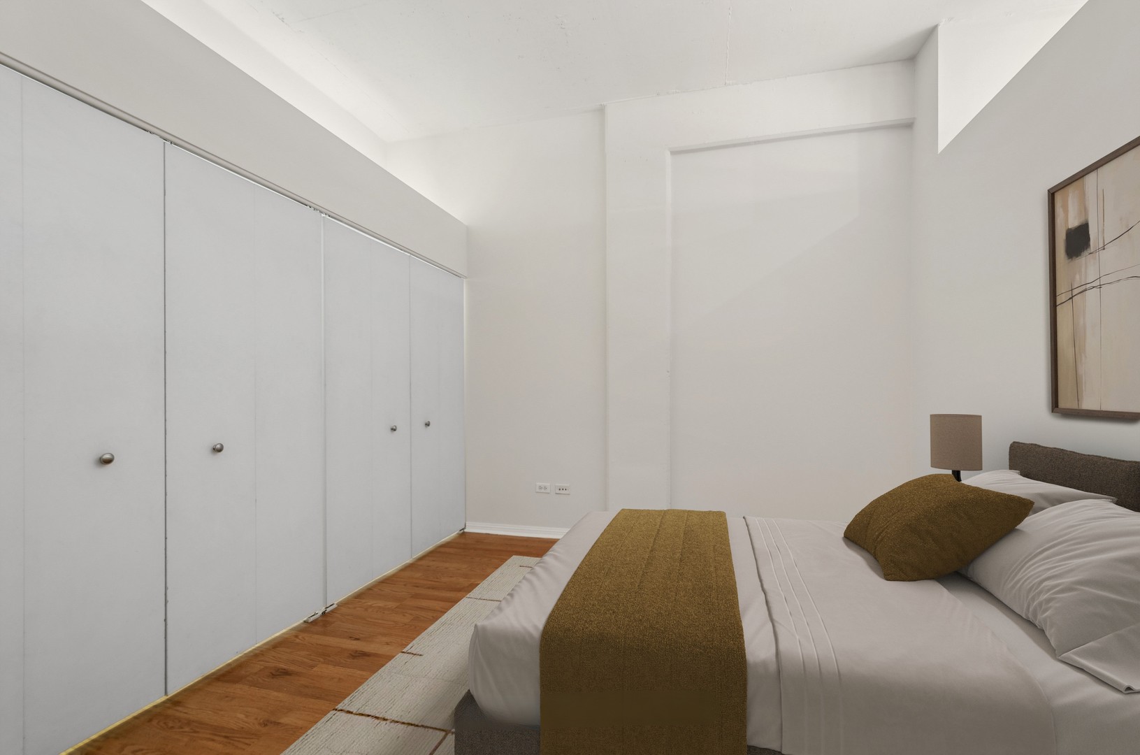950 West Monroe Street, Unit 809 Chicago, IL 60607 - Photo 12 of 21 a bedroom with a bed and a window