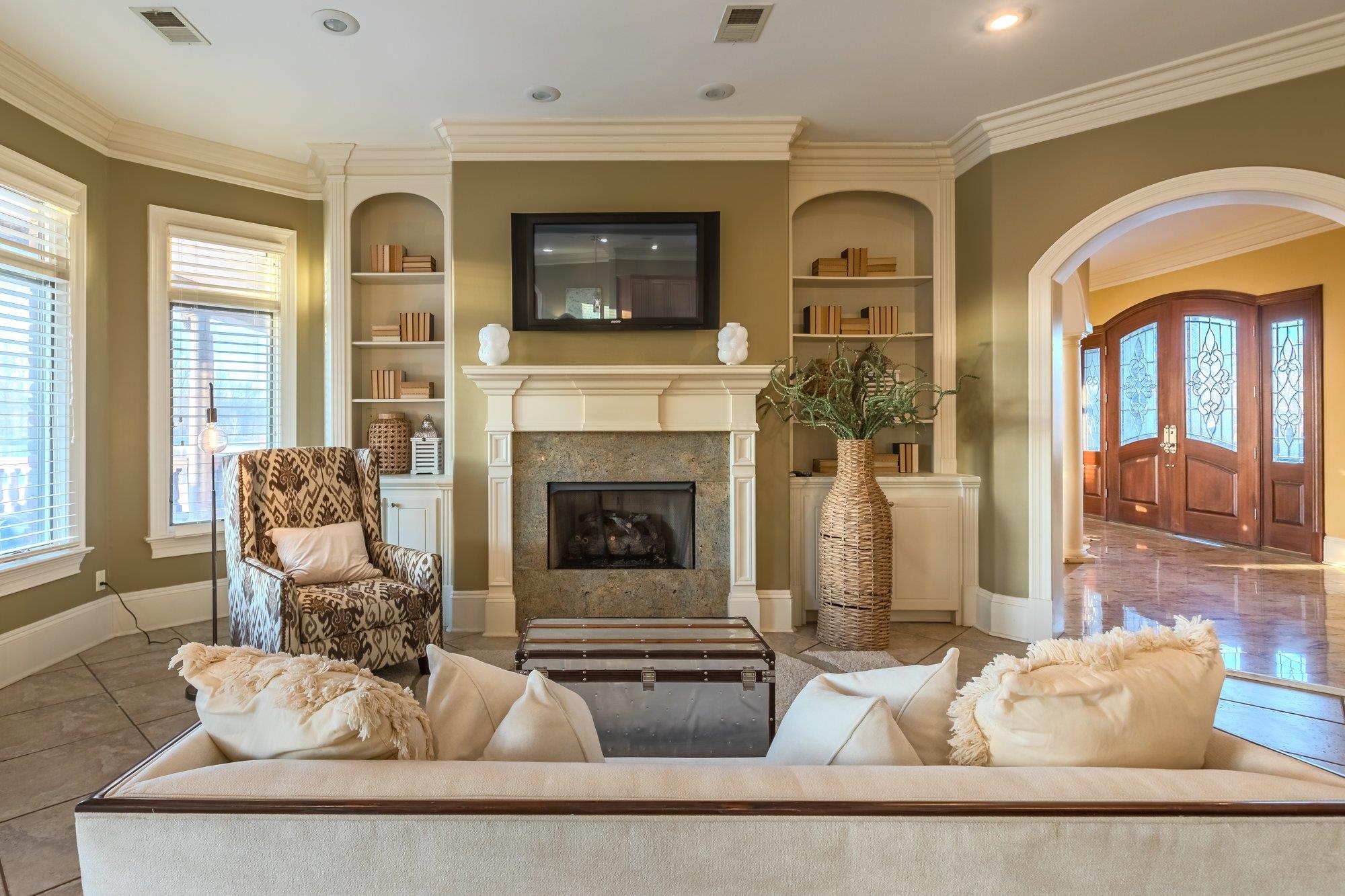 2535 Preakness Drive Eads, TN 38028 - Photo 5 of 34 a living room with furniture and a fireplace