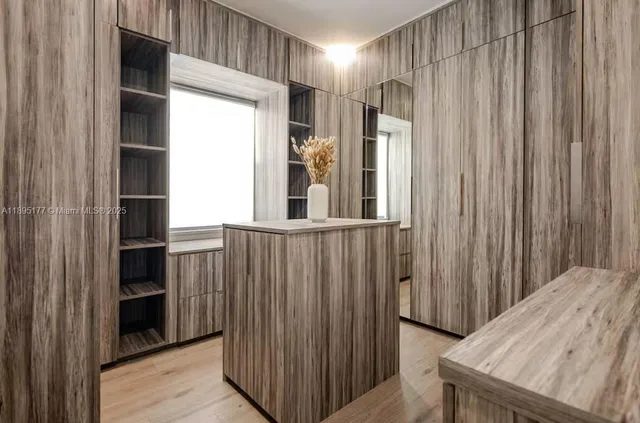 a view of a walk in closet