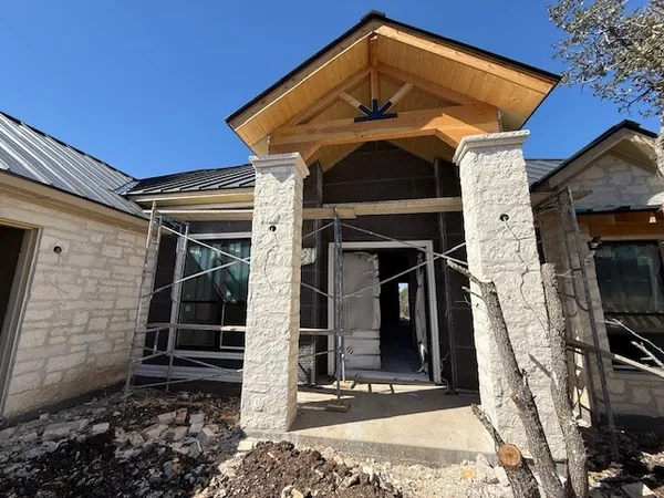 a front view of a house