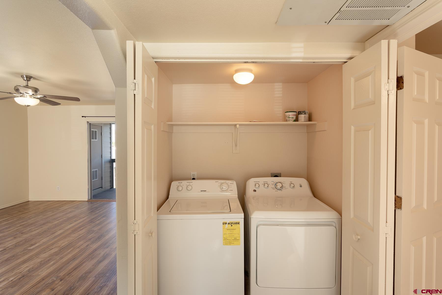 1100 Goeglein Gulch Road, Unit 236 Durango, CO 81301 - Photo 12 of 23 a utility room with dryer and washer