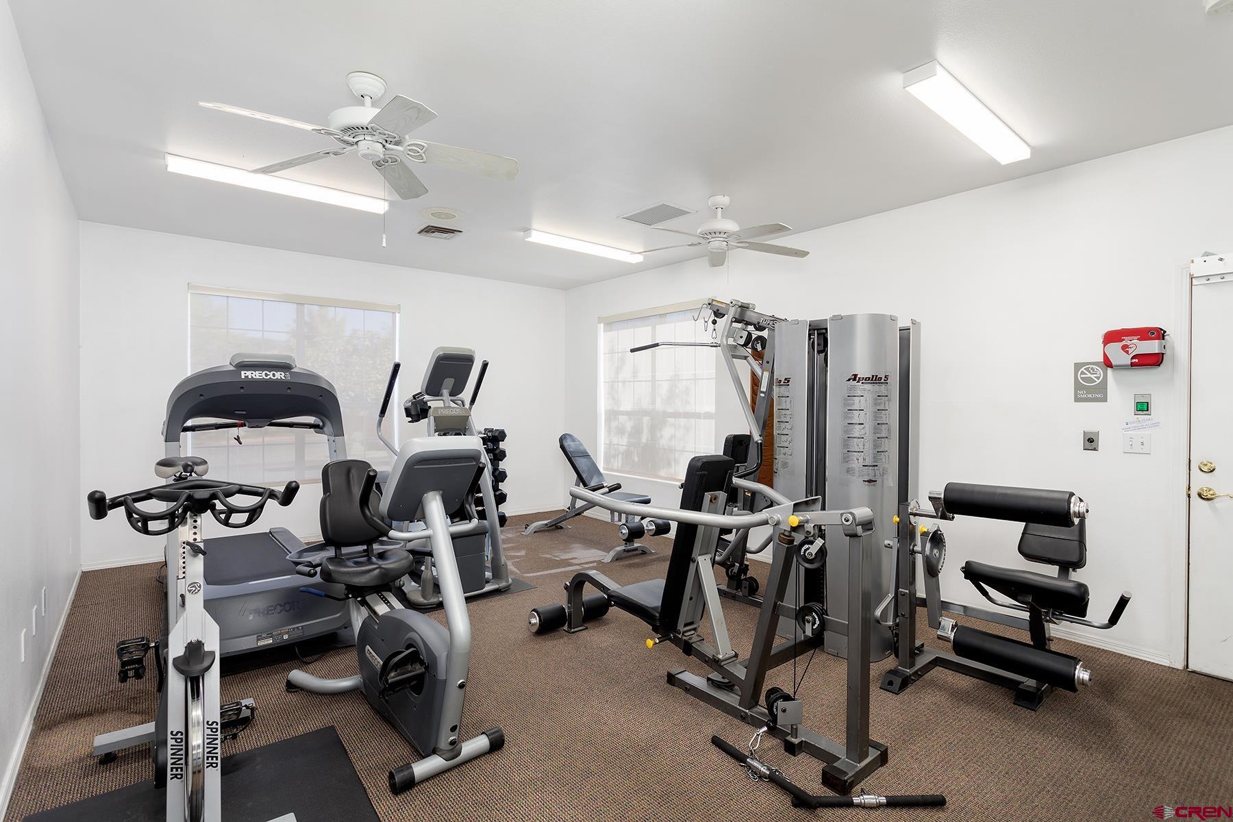 1100 Goeglein Gulch Road, Unit 236 Durango, CO 81301 - Photo 14 of 23 a view of a room with gym equipment