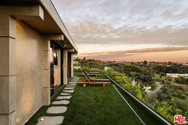 a view of a city from a balcony