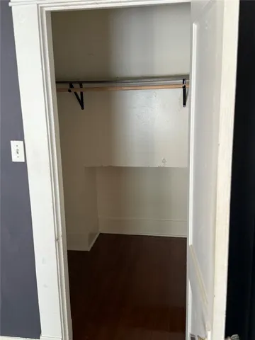 a close view of closet
