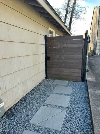 a backyard of a house