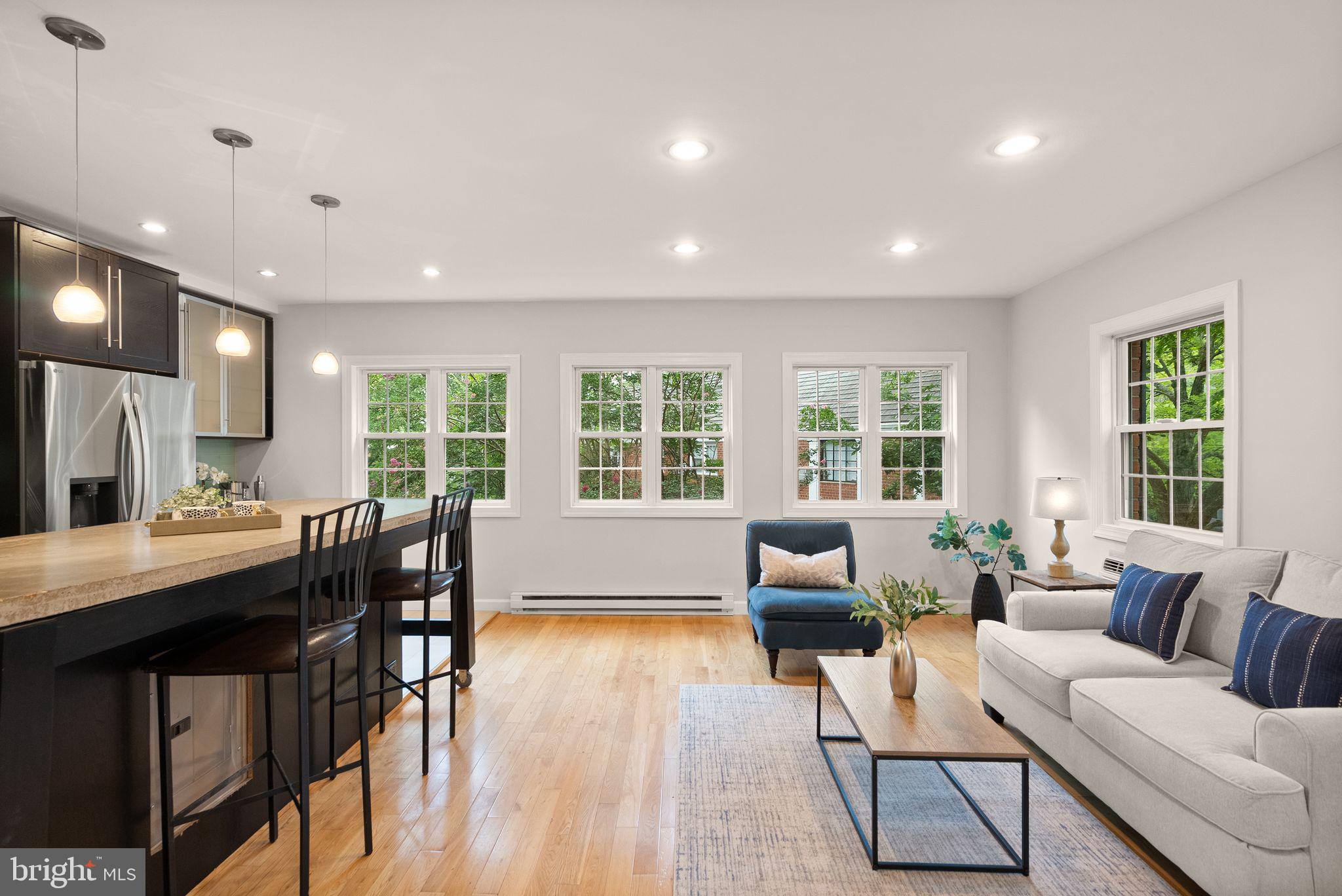 3603 Gunston Road Alexandria, VA 22302 - Photo 7 of 29 Recessed lighting and wall of windows