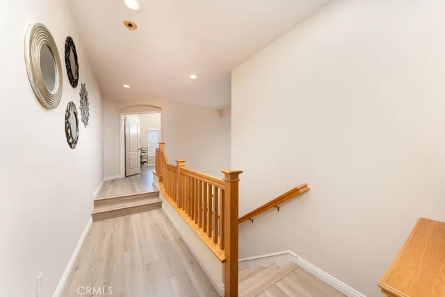 a view of a hallway with entryway