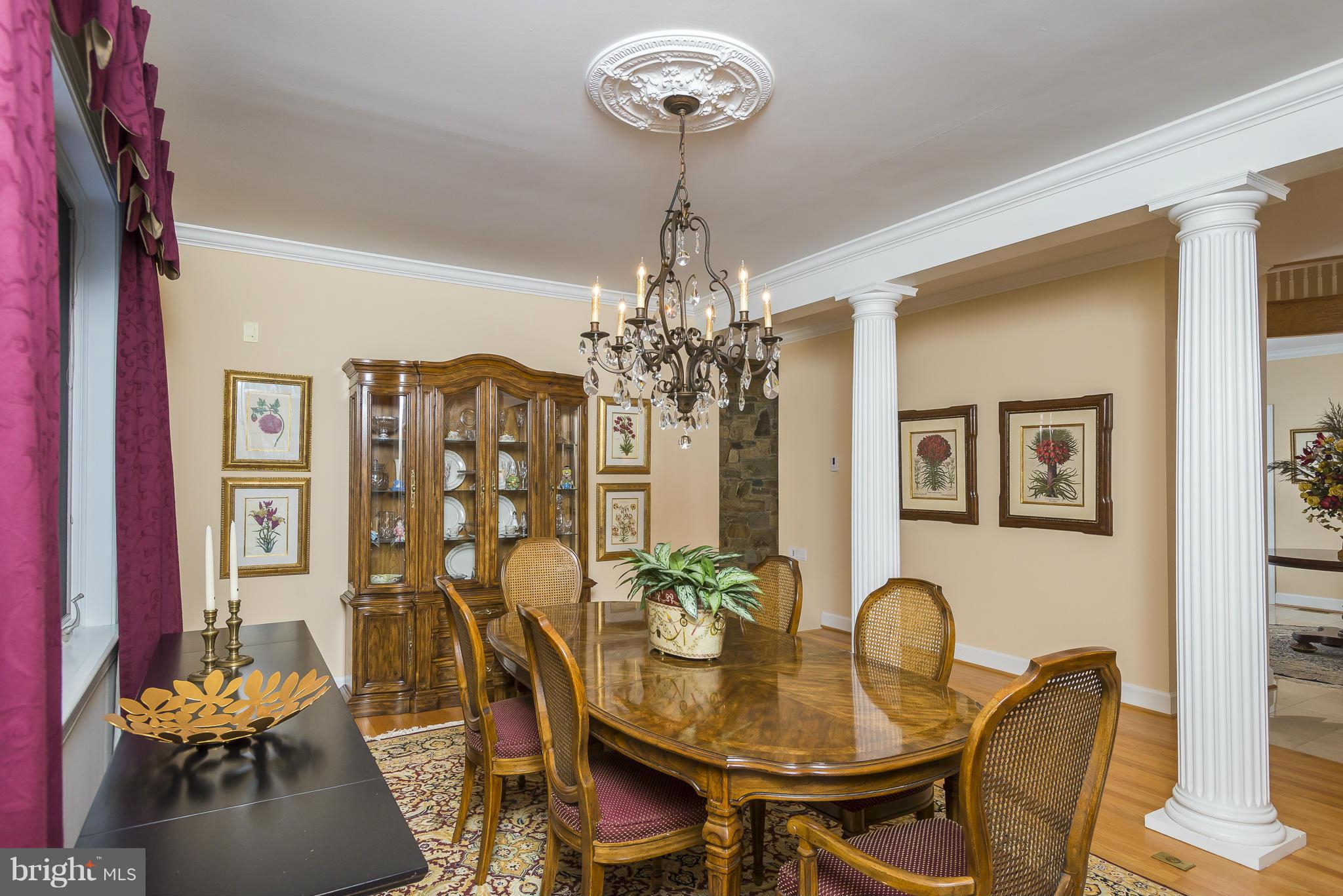 15822 Laughlin Lane Silver Spring, MD 20906 - Photo 10 of 30 Dining Room with Architectural Pillars