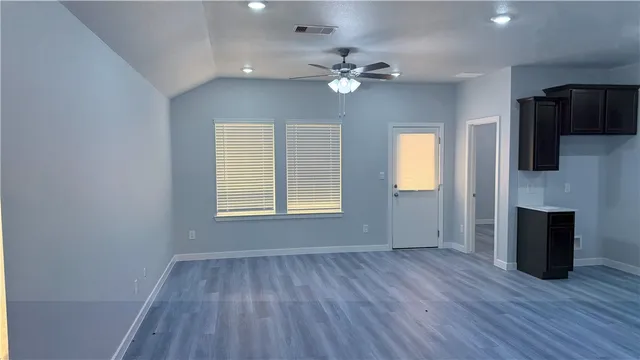 an empty room with a window