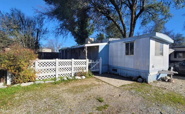 a back yard of a house