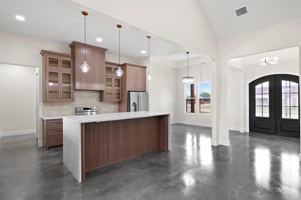 Tbd Hampel Road Palmer, TX 75152 - Photo 21 of 34 a view of kitchen with stainless steel appliances kitchen island a refrigerator and a stove top oven