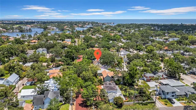 an aerial view of multiple house