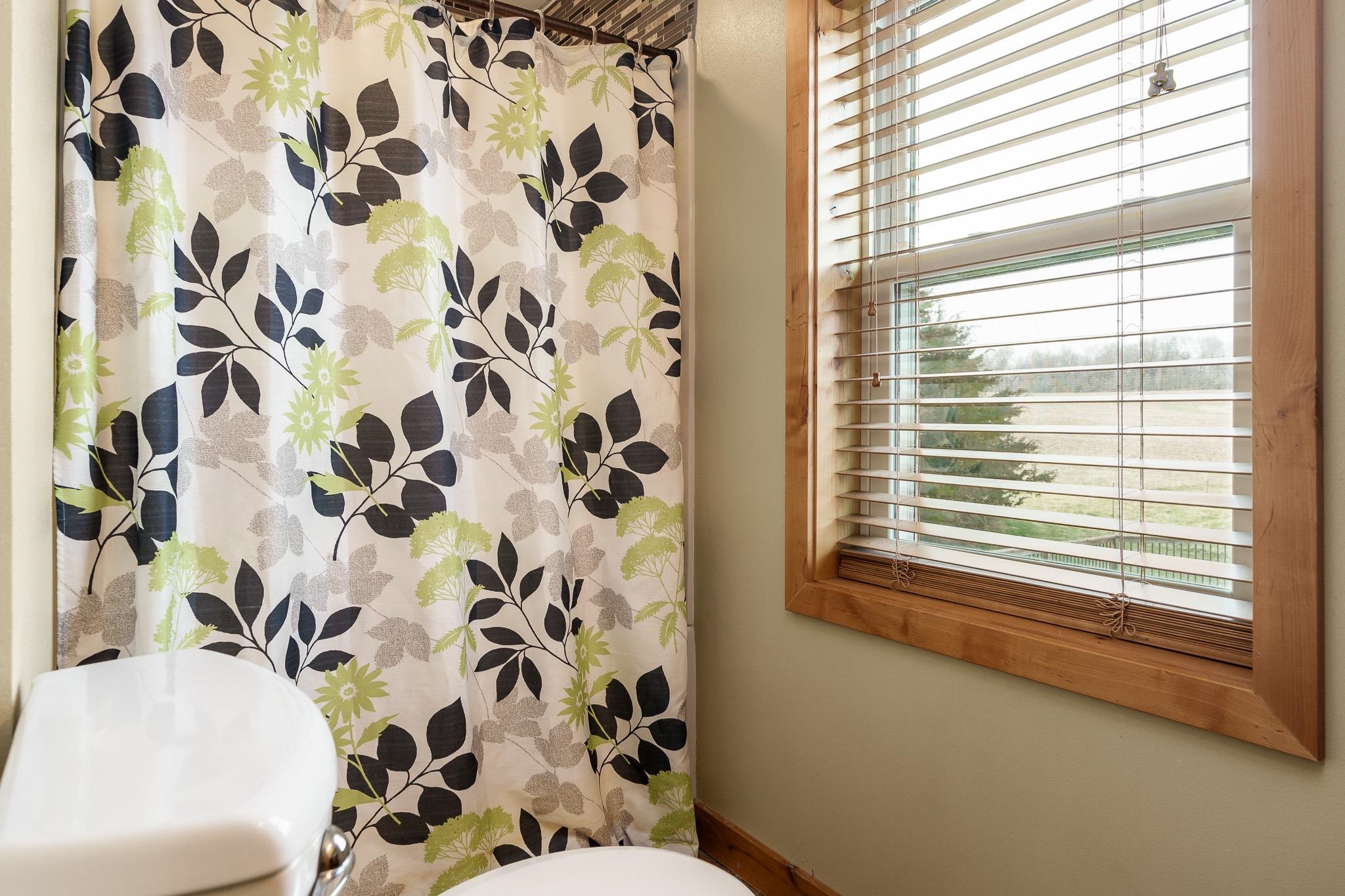 10760 East Rock Grove Road Davis, IL 61019 - Photo 89 of 91 a bathroom with a bathtub and a shower curtain