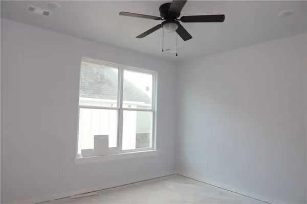 an empty room with a window