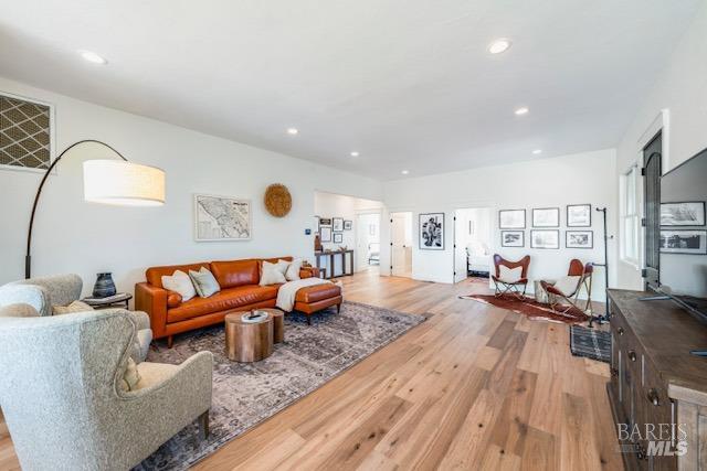 3485 Frei Road Sebastopol, CA 95472 - Photo 13 of 20 a living room with furniture and a wooden floor
