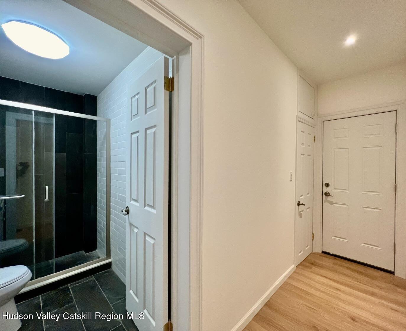 466 Main Street, Unit 3 Catskill, NY 12414 - Photo 6 of 7 a view of a bathroom with a glass door