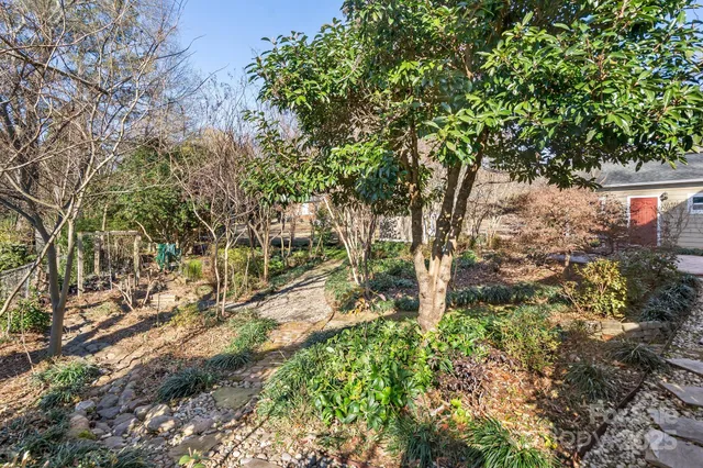 a view of yard with green space