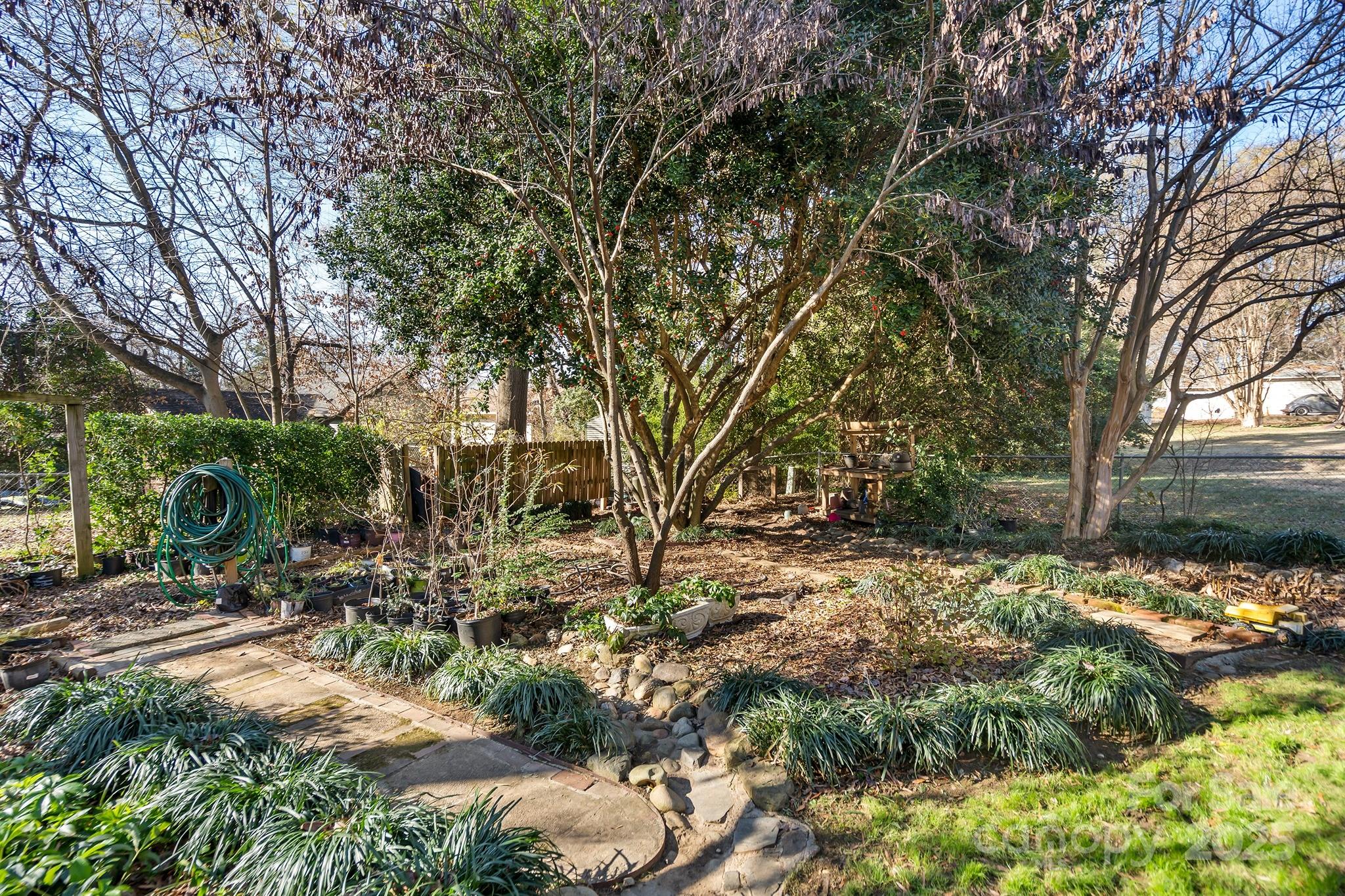 9211 Joyce Kilmer Drive Charlotte, NC 28213 - Photo 30 of 38 a backyard of a house with lots of green space