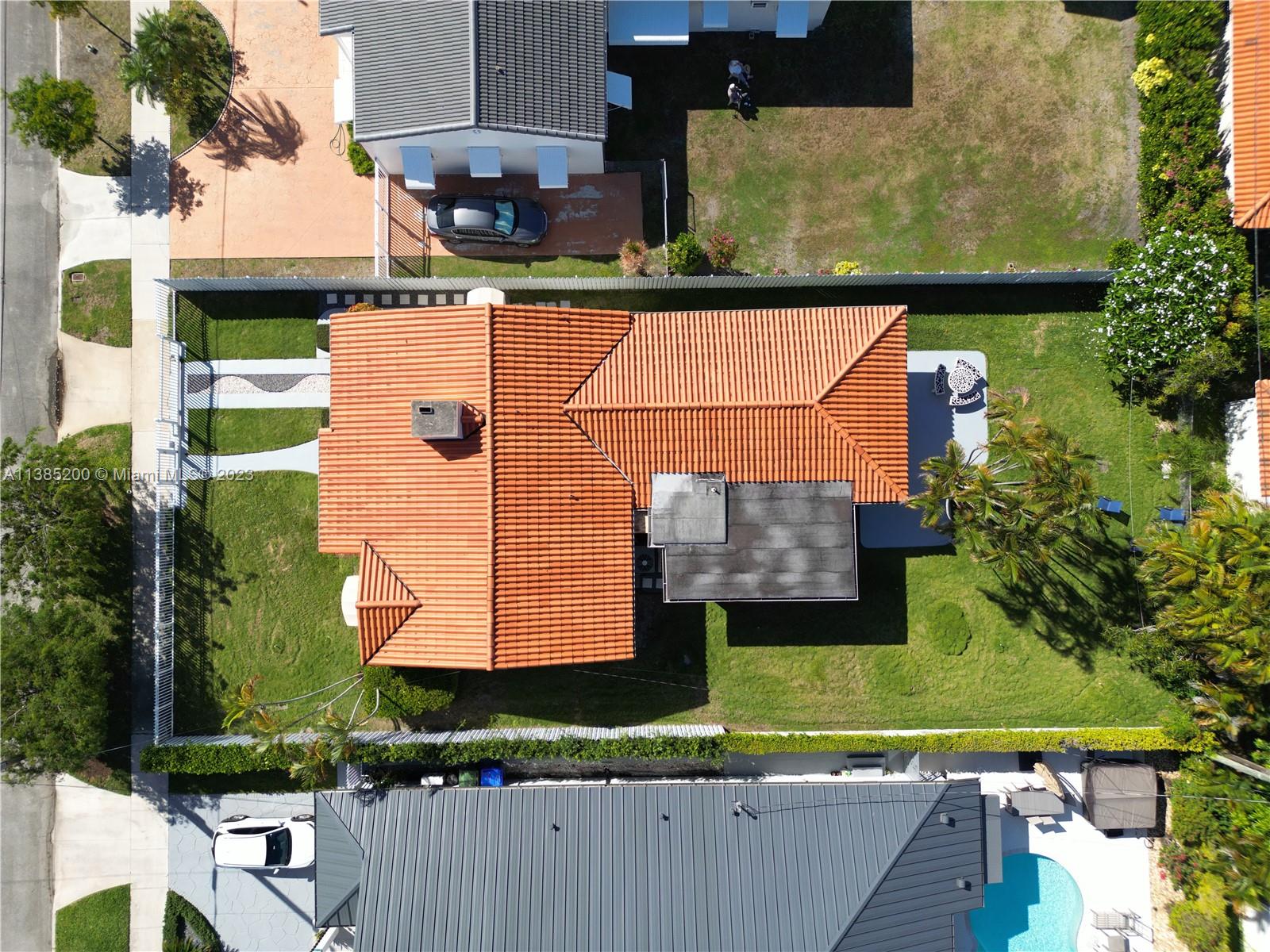 615 Southwest 21st Road Miami, FL 33129 - Photo 16 of 43 an aerial view of house with yard