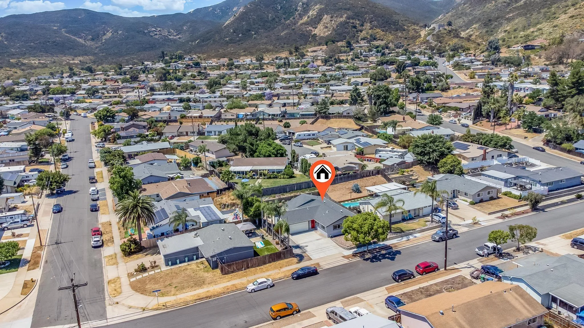 8029 Woodpecker Way Santee, CA 92071 - Photo 34 of 47 an aerial view of residential houses with outdoor space