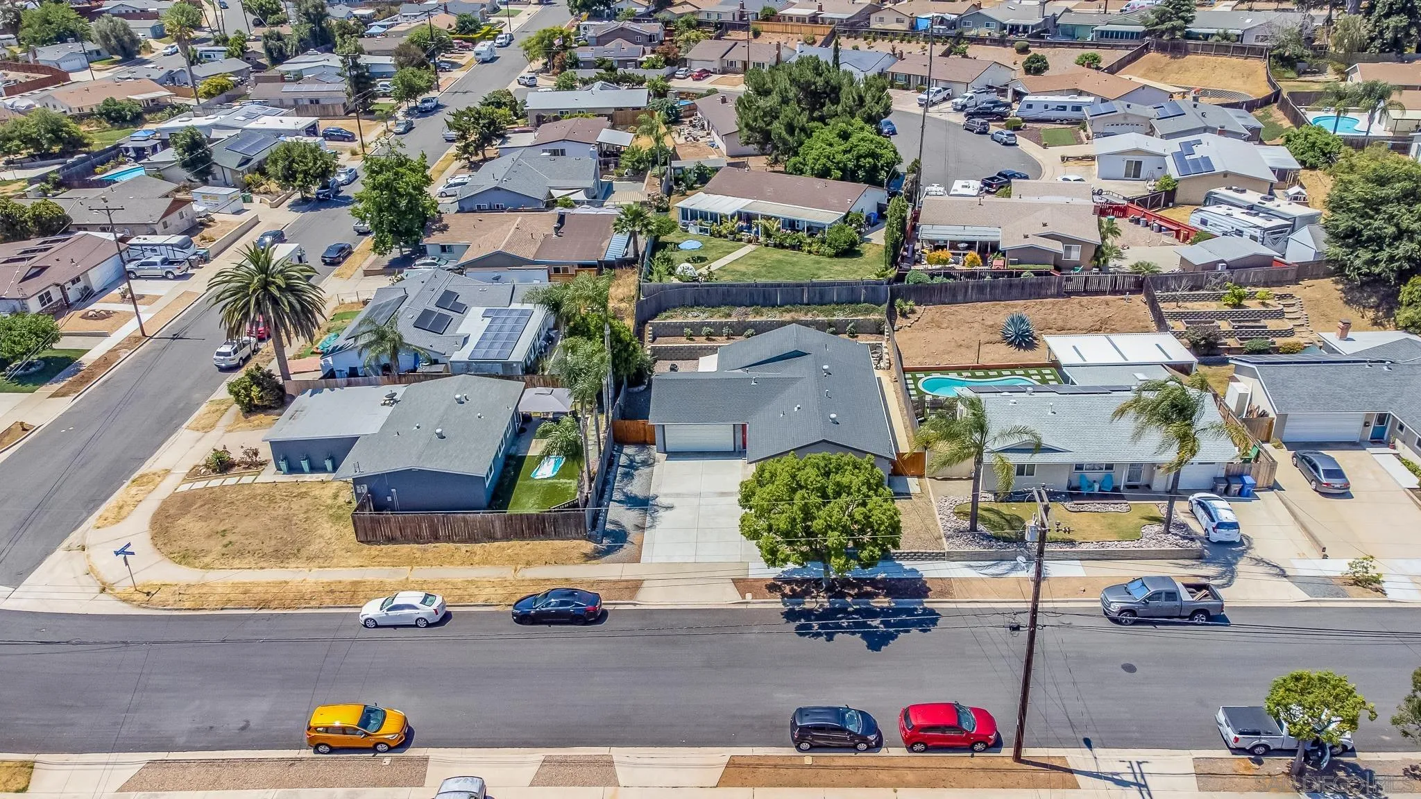 8029 Woodpecker Way Santee, CA 92071 - Photo 35 of 47 an aerial view of residential houses with outdoor space