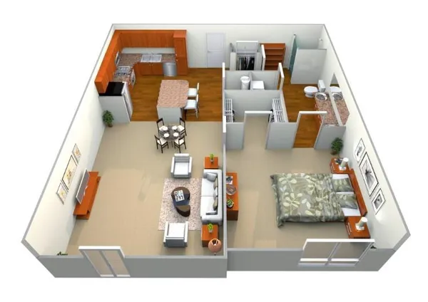 view of living room with furniture and floor to ceiling window