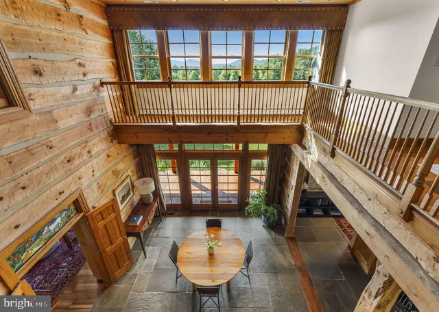 a view of a lake with a mountain in the background