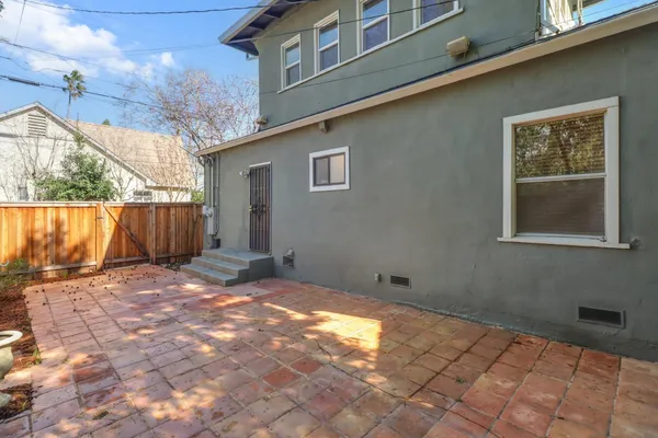 a backyard of a house